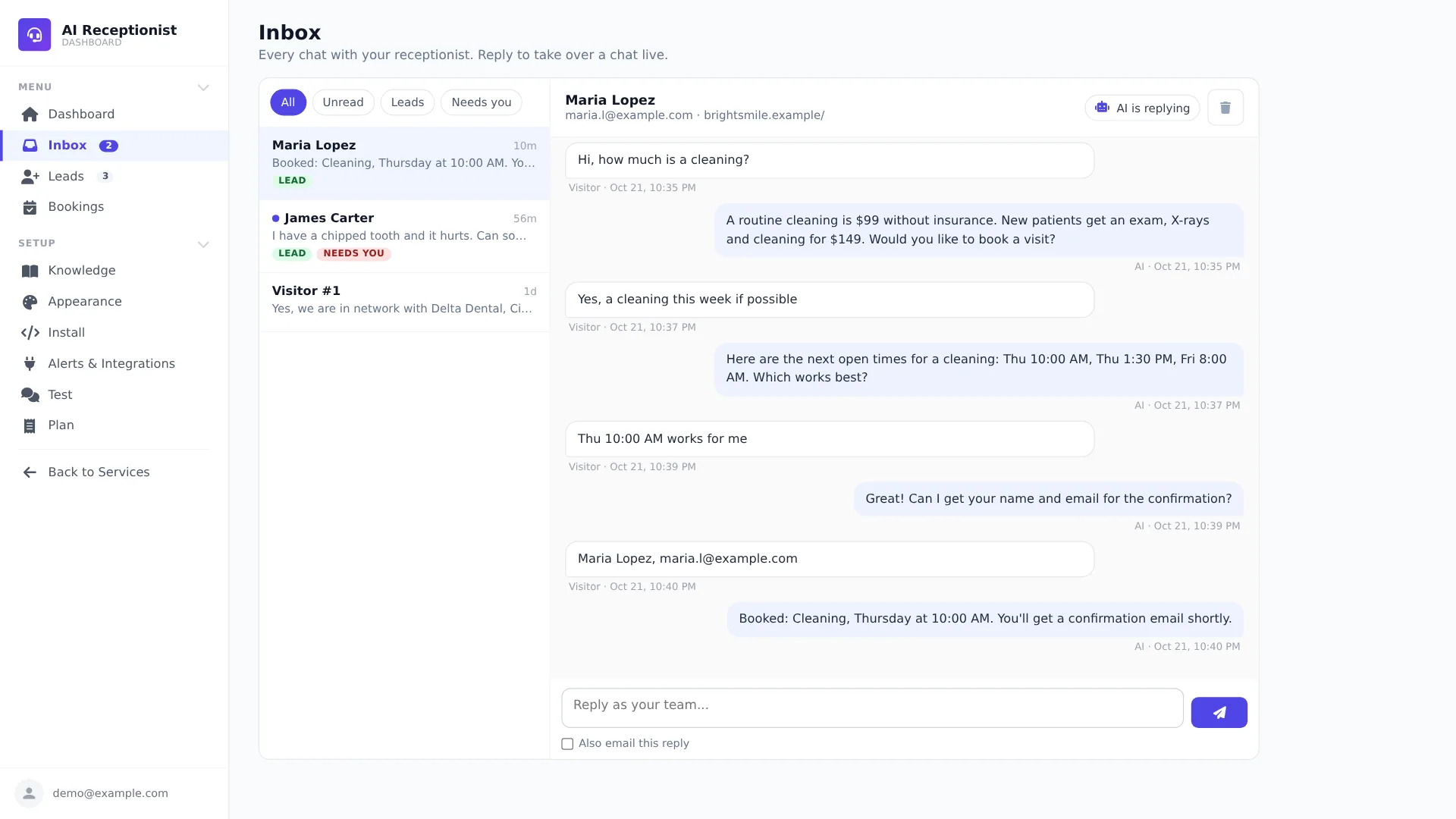 AI Receptionist